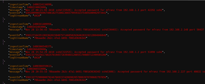 Exploring AWS CloudWatch Logs with jq and jid